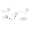 U Brands Pushpins, Sphere, 7/16" Shank, 100/PK, Rose/Gold 100PK UBR3089U0624